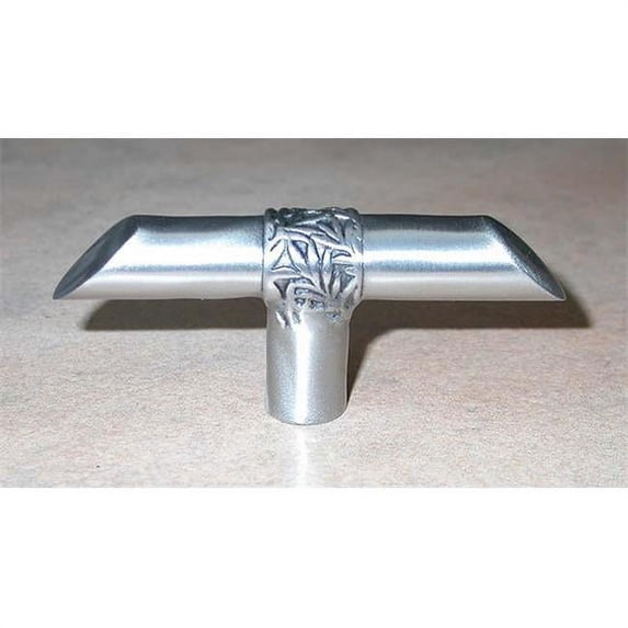 DArtefax DHK67-BRZ Modern Form Bar with leaf Motif Knob- Antique Bronze