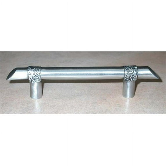 DArtefax DHP66-BRS Modern Form Bar with leaf Motif Pull- Antique Brass