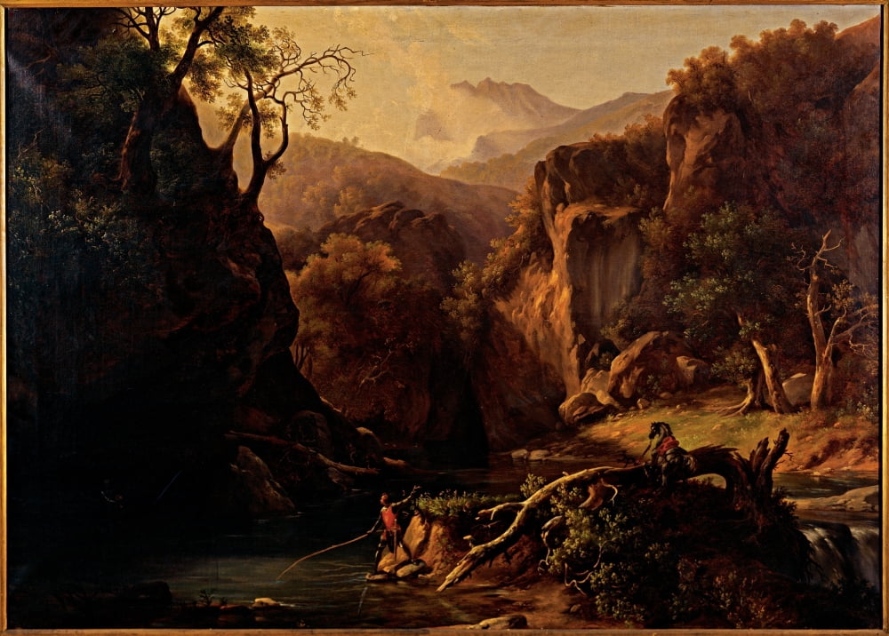 DAzeglio Massimo Fierabras Tries To Rescue His Helmet 1839 19Th Century Oil On Canvas Italy Lombardy Milan Brera Fine Art Academy (598776) Everett CollectionMondadori Portfolio Canvas Art - (24 x 18)
