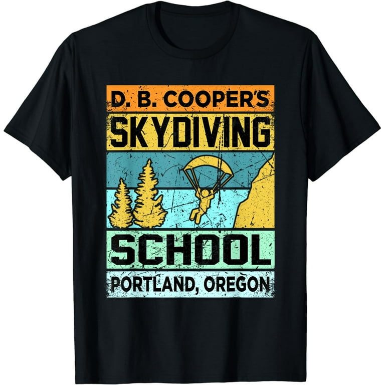 Mens D.B. Cooper Skydiving School T Shirt Mens D.B. Cooper Skydiving School T Shirt
