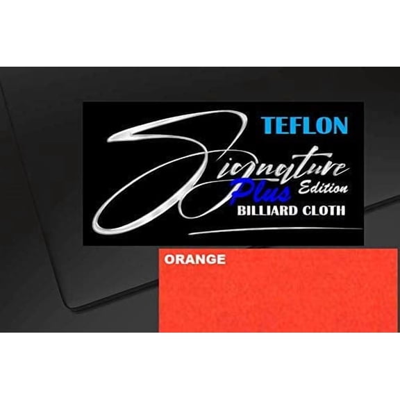 DB Entertainment Company Signature Plus Edition Billiard Pool Table Fabric Cloth Bed and Rails Pre-Cut (30 Colors) 7' 8' 8'OS 9' 10' Tables (Orange, 7' Billiard Pool Table Cloth)