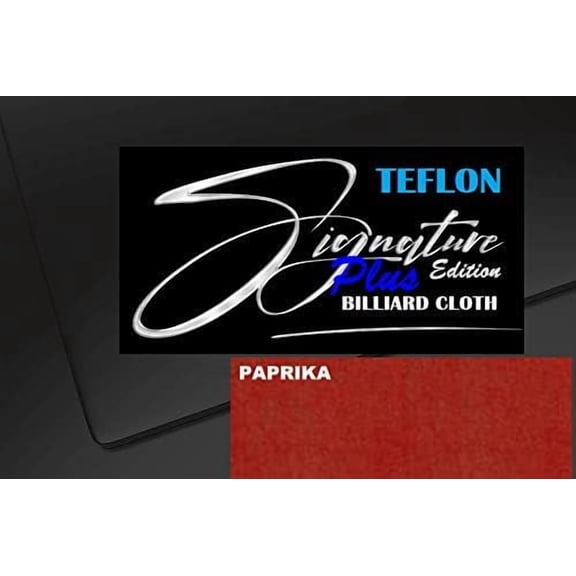 DB Entertainment Company Signature Plus Edition Billiard Pool Table Fabric Cloth Bed and Rails Pre-Cut (30 Colors) 7' 8' 8'OS 9' 10' Tables (Paprika, 10' Billiard Pool Table Cloth)