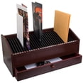 thumbnail image 1 of DB Roth Wooden 31-Compartment Desktop Organizer with Drawer Mahogany Dark Brown, 1 of 2