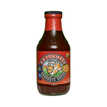 DB Yummers Mildly Spicey BBQ Sauce, 19.5 oz glass jar