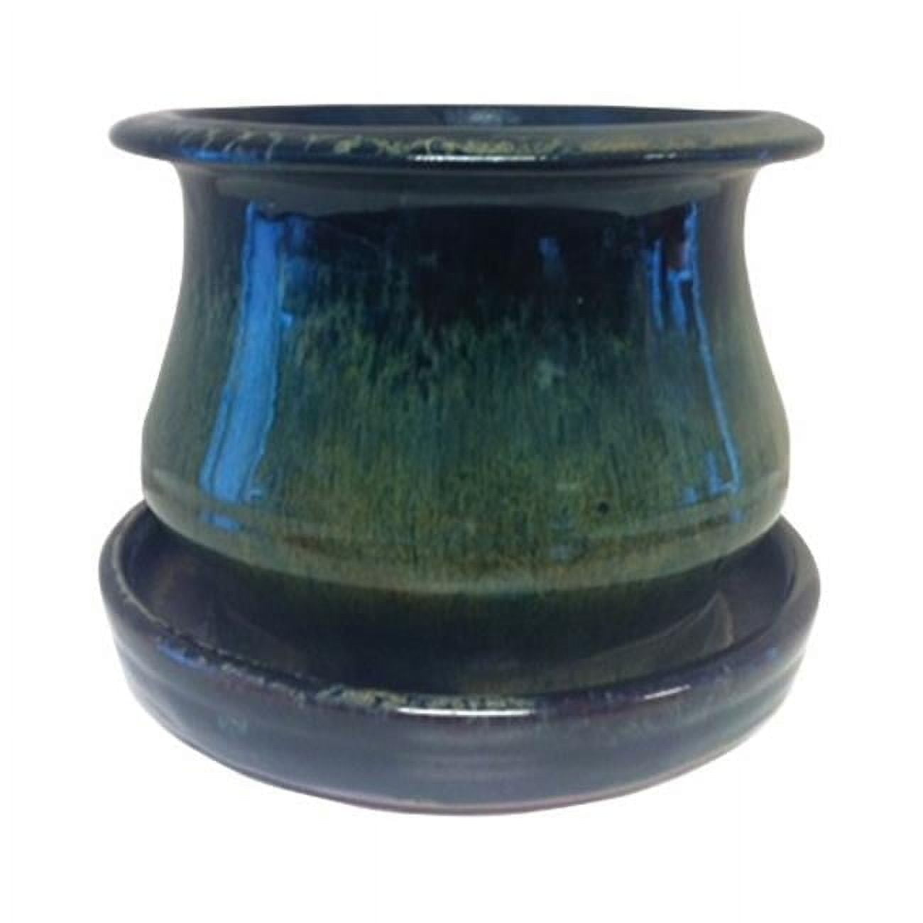 DB10020-06I Low Bell Glazed Planter Green - 6 in. - pack of 4