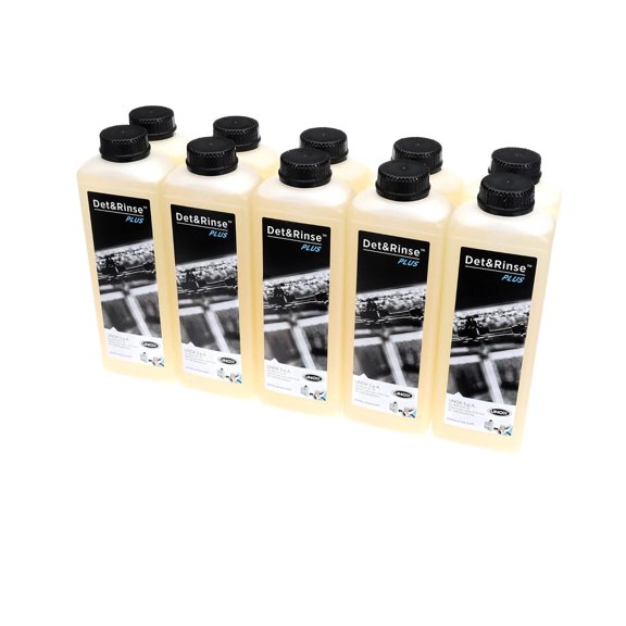 DB1015A0 Det & Rinse Plus Extra Strong Detergent for Automatic Washing, 1 Litre, (Pack of 10)