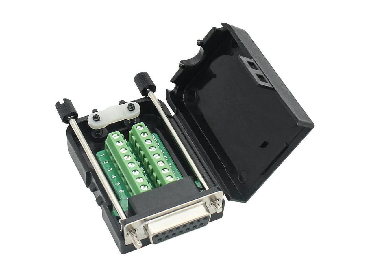 DB15 Breakout Connector Female Adapter 15-pin Port Adapter to Terminal ...