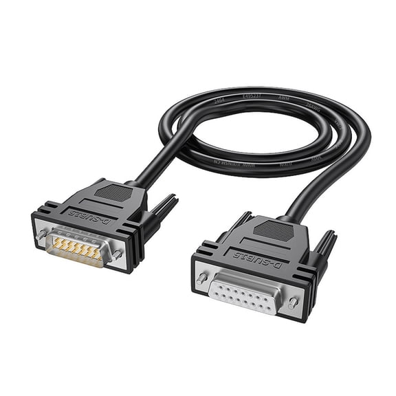 DB15 Cable DB15 Female to Male Data Transfer Cable Double Layer Shielding Metal Braide and Aluminum Foil Protections