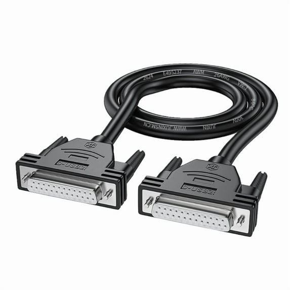 DB25 Data Cord Male Female Serial Extension Cable 26AWG Nickel Plating High Temperature Resistant Printer Data Wire