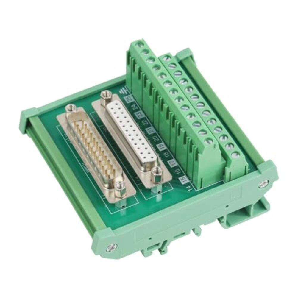 DB25-MG6 Male to Female DIN Rail Mounting Module Terminal Block Adapter