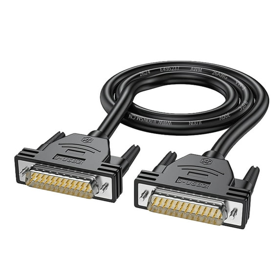 DB25 Male/Female Serial Extension Cable 25Pin Nickle Plated Connectors Serial Port Cord Wire for Printer Computer