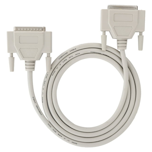 DB25 Serial Cable 25 Pin Extension Cable Printer Copier Data Line Male ...