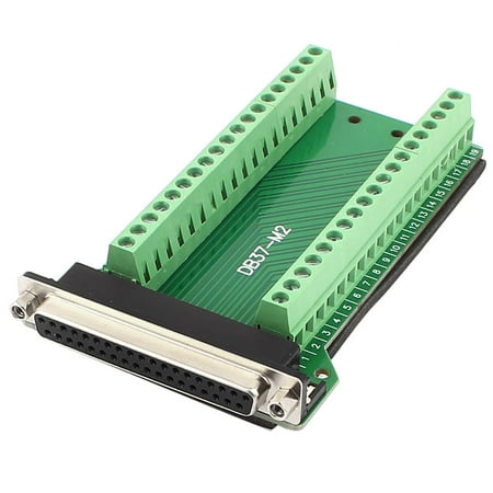 DB37 D-SUB Female 37pin Terminal Breakout PCB Board 2 Row Screw Adapter