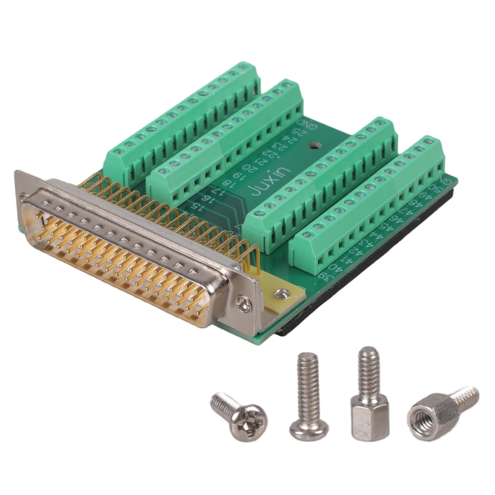 DB50 50Pin Male Female Port DB50 50Pin Mounting Terminal Block Adapter with Bolts Nut Hardware Accessories