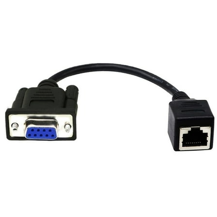 DB9 RS232 to RJ45 Extender DB9 9Pin Serial Port Female Male to RJ45 CAT5 CAT6 Ethernet LAN Extend Adapter Cable 15cm