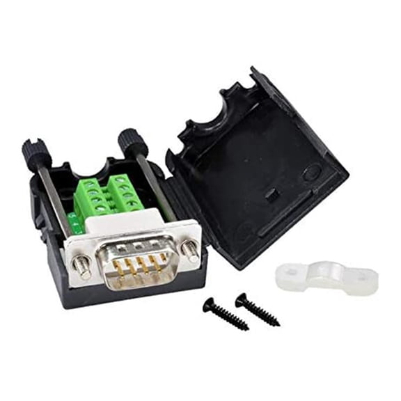 DB9 Solderless Connector RS232 D-SUB Serial to 9-Pin Port Terminal Male Female Adapter with Case (3Pcs-Male+3Pcs-Female),3 x DB9 Female Solderless Connectors 3 x DB9 Male Solderless Connectors,black