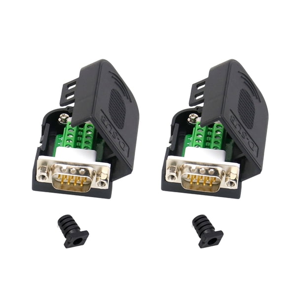 DB9pin RS232 Adapters Set 9Pin Module Connectors for PLC Instrument PVC Housing
