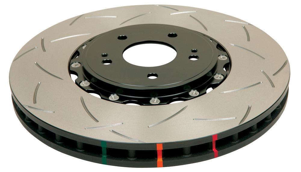 DBA 03-05 Evo 8/9 Front Slotted 5000 Series 2 Piece Rotor Assembled w/ Black Hat Fits select: 2005-2006 MITSUBISHI LANCER EVOLUTION