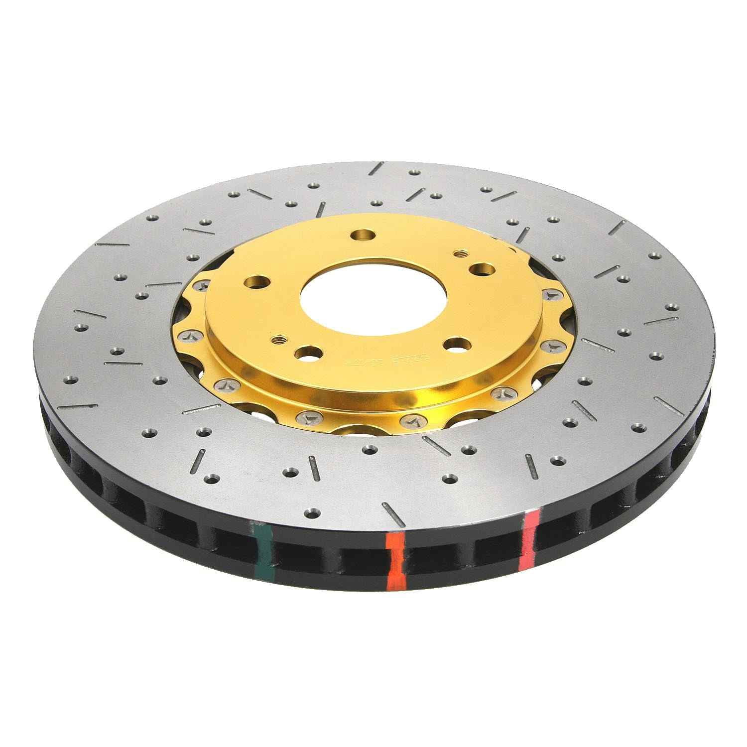 Disc Brakes Australia DBA5654GLDXS-10 5000 Series Cross Drilled/Slotted Rotor Gold Hat