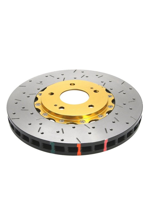 04-07 STi/2017 BRZ w/Perf. Pkg. 10 Hole Front Drilled/Slotted 5000 Series 2 Pc Rotor w/Gold Hat