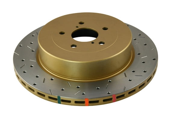 DBA 04-07 WRX/STI Turbo 10 Stud Hole Rear Drilled & Slotted 4000 Series Rotor Fits select: 2004-2007 SUBARU IMPREZA WRX STI