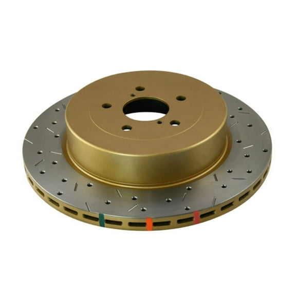 DBA 04-07 WRX/STI Turbo 10 Stud Hole Rear Drilled & Slotted 4000 Series Rotor Fits select: 2004-2007 SUBARU IMPREZA WRX STI