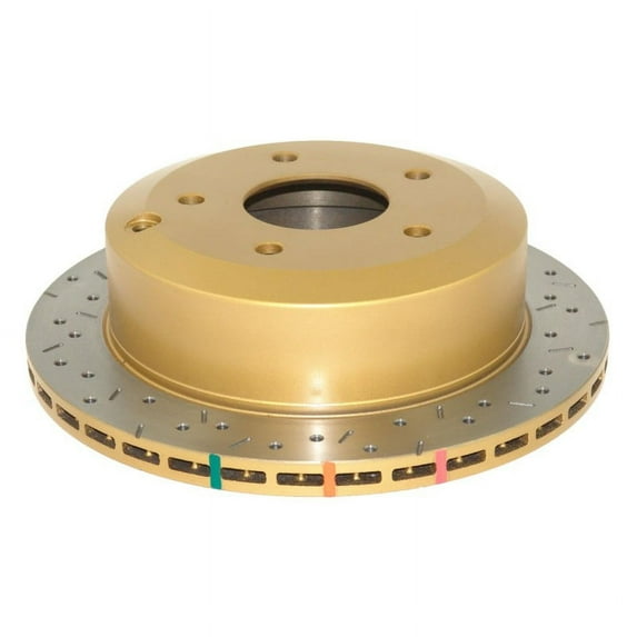 DBA 4000 Series Drilled and Slotted Rear Rotor Black Hub | Pontiac GTO (05-06) (DBA42021BLKXS) main image 1