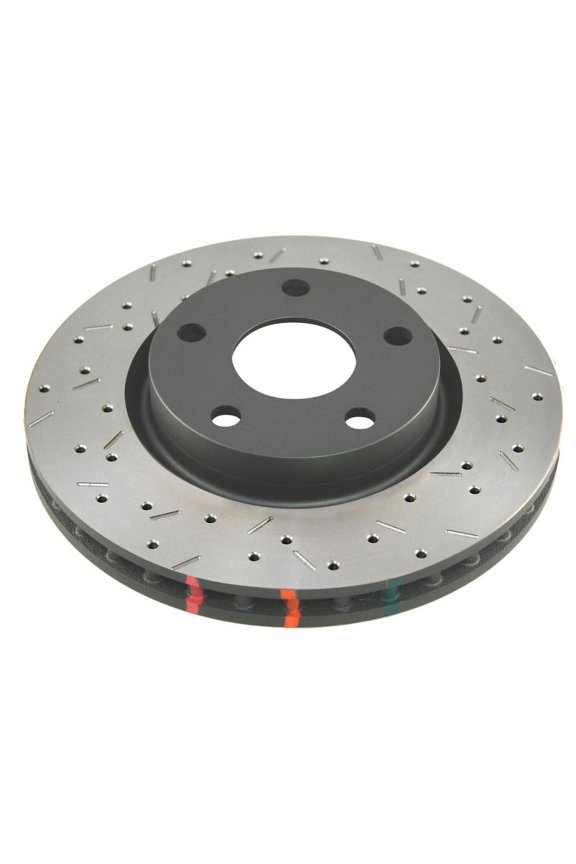 09+ Nissan 370Z Sport / Infiniti G37 Sport Rear Drilled & Slotted 4000 Series w/ Black Hat Fits select: 2010-2012 INFINITI G37 BASE/SPORT, 2013 INFINITI G37 SPORT/IPL