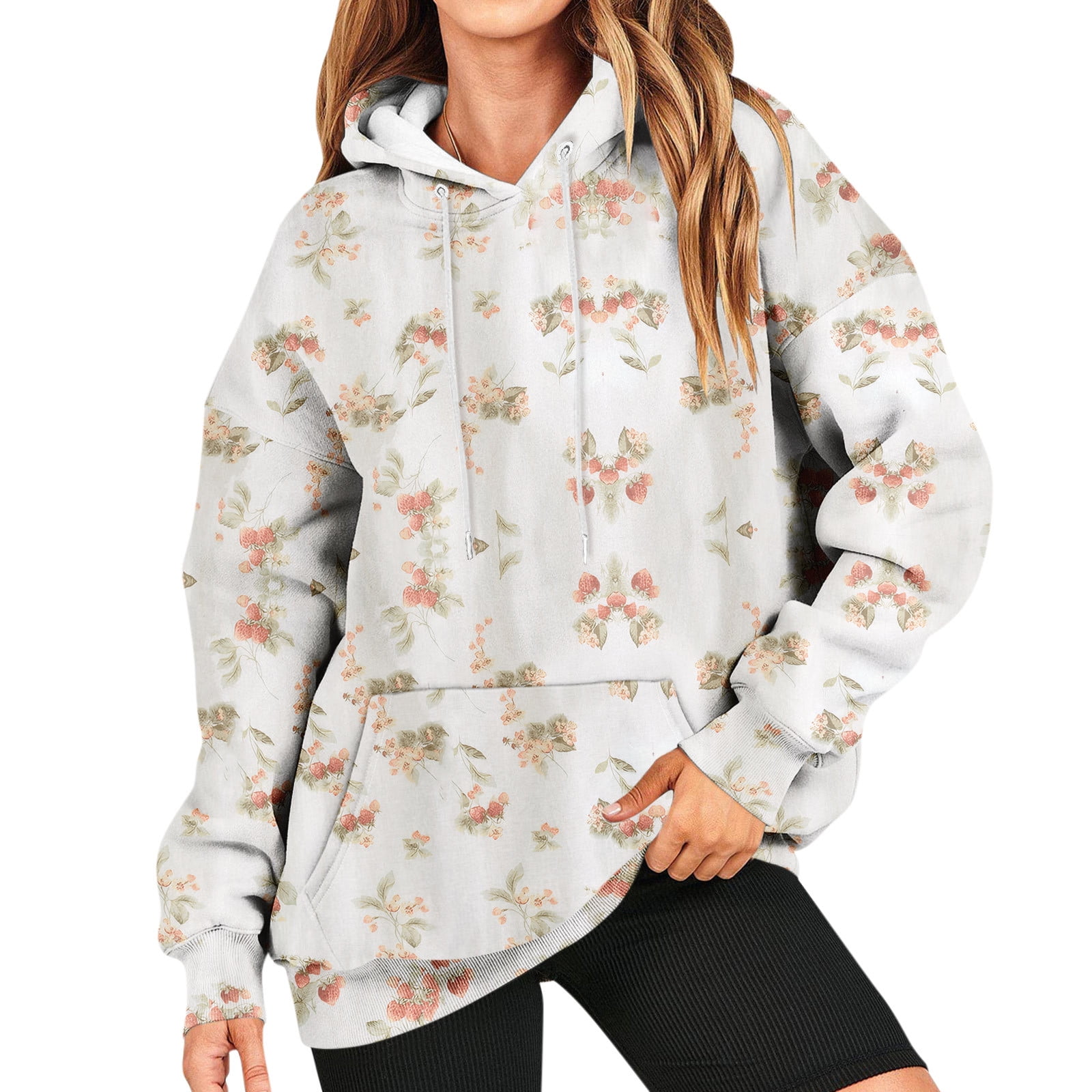 Camo Hoodie Oversized Camo Fleece Hoodie (Maple Leaf Print
