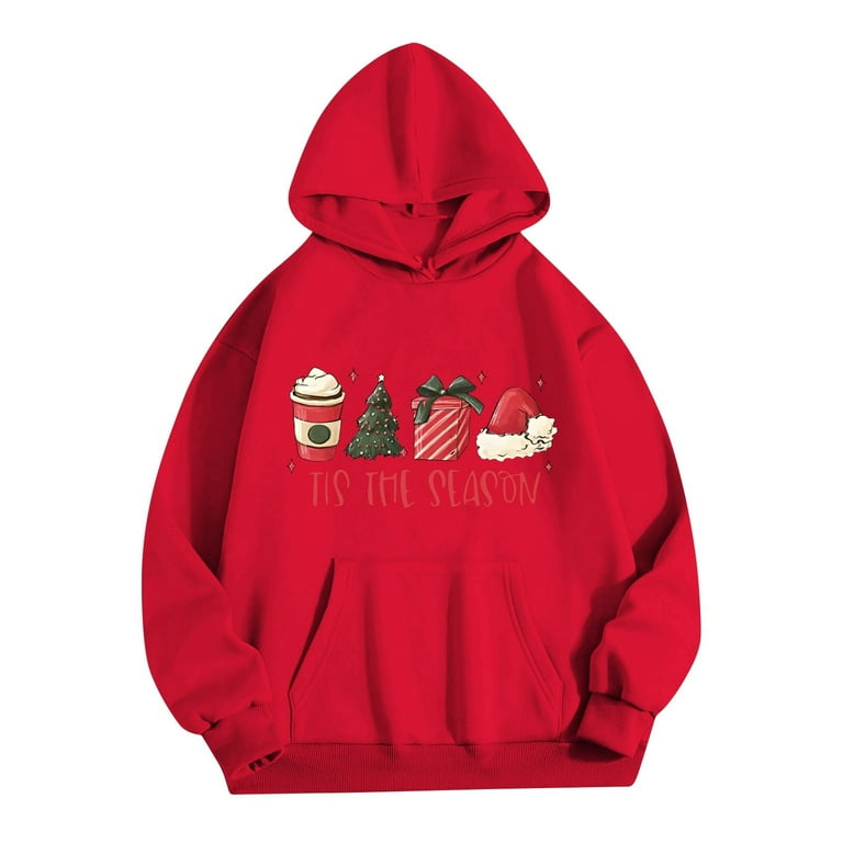 Christmas hoodies plus size on sale