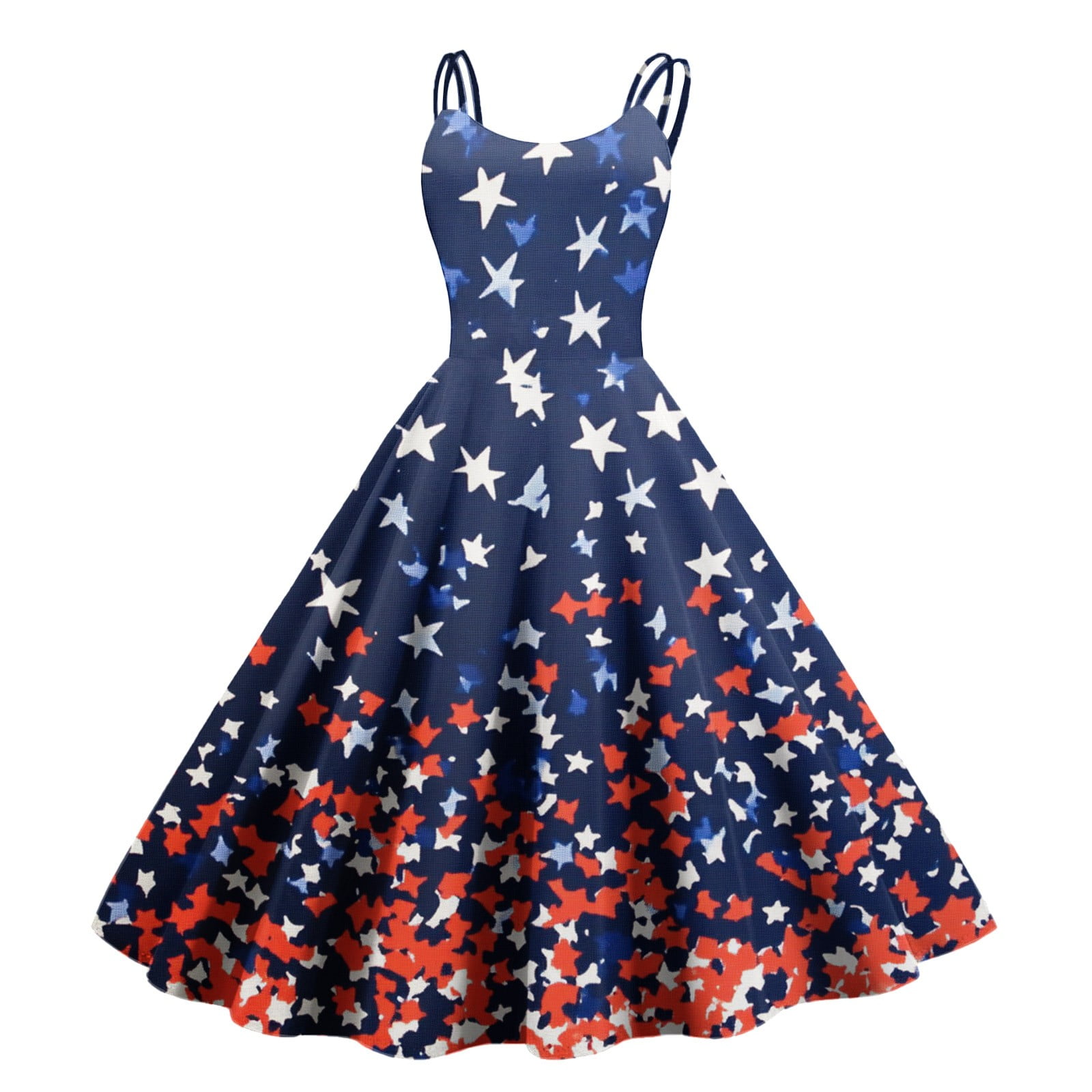 Jamaican Flag Dress Srengjodk Jamaican Flag Print Summer Dress  Adjustable  Strap Flowly Maxi Dress For Plus Size Women, Vacation & Beach Wear Flowy  Beach Dress For Women