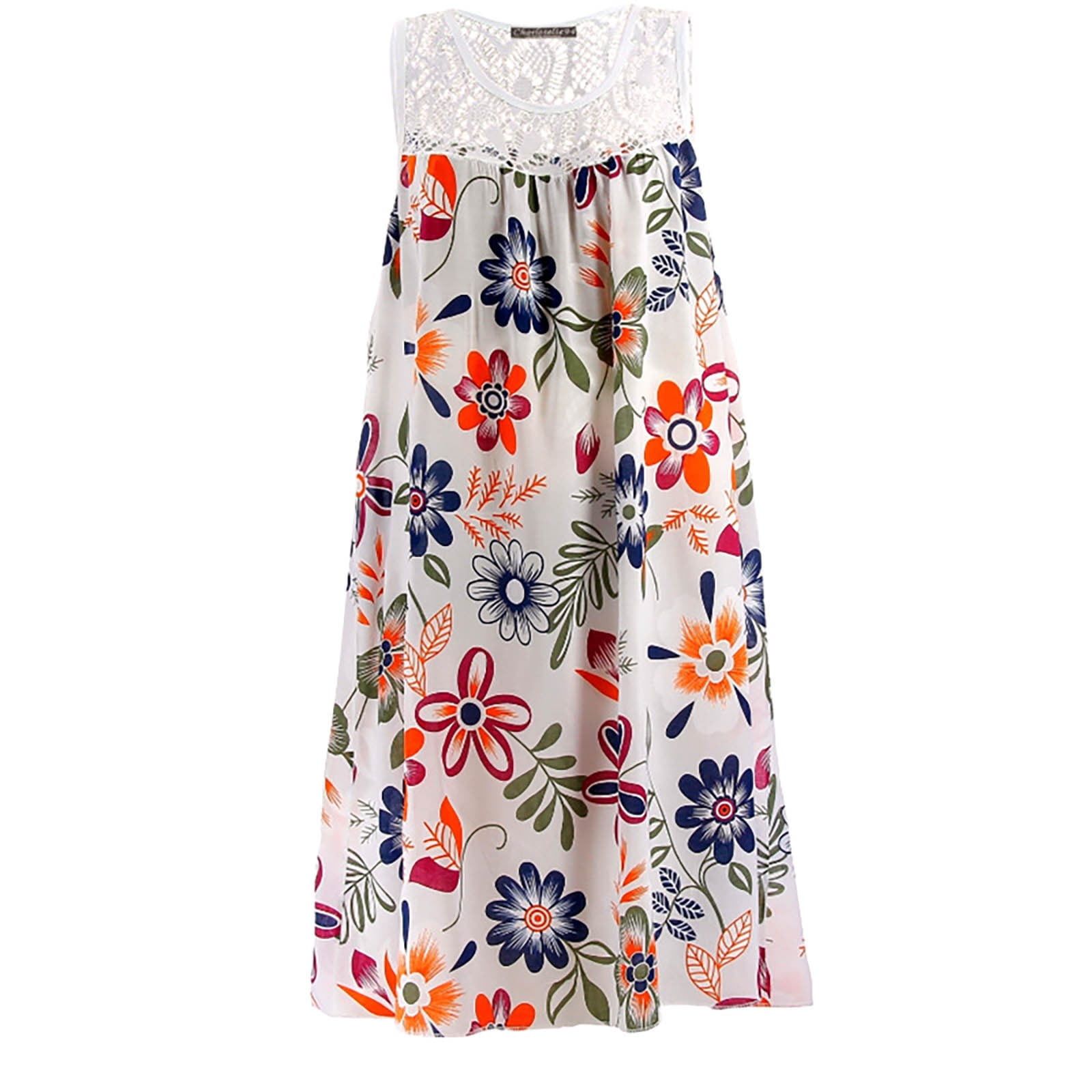 DBAIXID Linen Sleeveless Shift Summer Casual Dresses for Women White