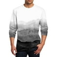 DBAIXID Mens Designer T Shirts 2024 Floral Tie Dye Print Long Sleeve T