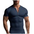 DBAIXID Mens Henley Short Sleeve TShirt Slim Fit Casual Shirt Button