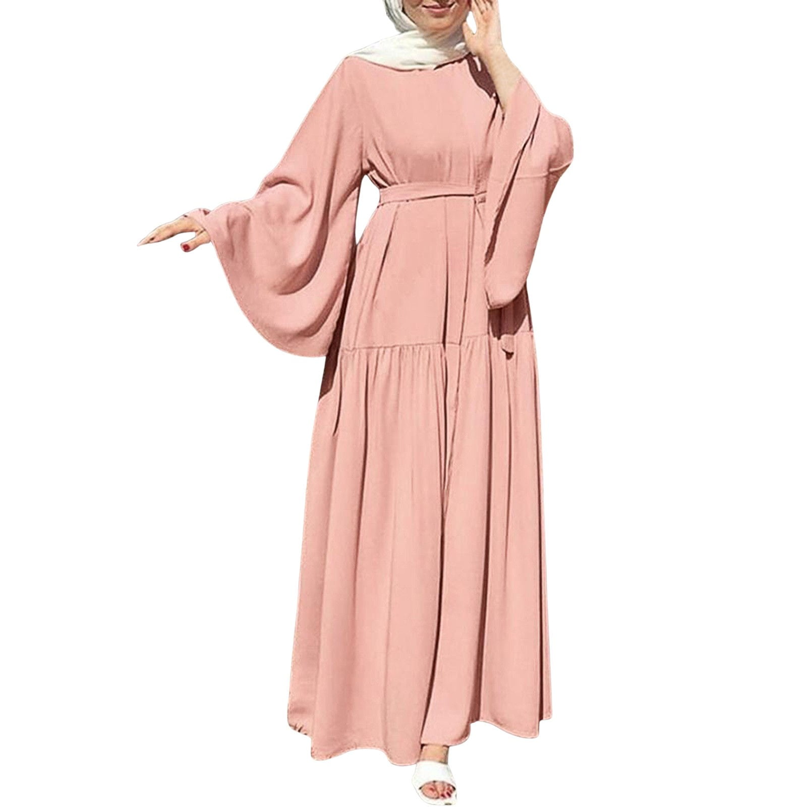 DBAIXID Middle East Arabian Robe Muslim Dresses for Women Abaya Button ...