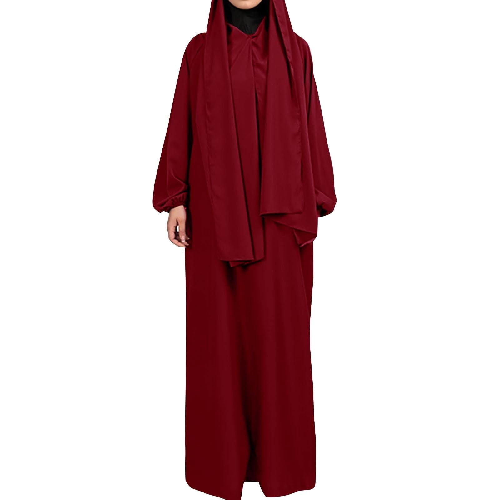 Modest Muslim Women's Embellished Batwing Sleeve Abaya - Navy Blue main image 0