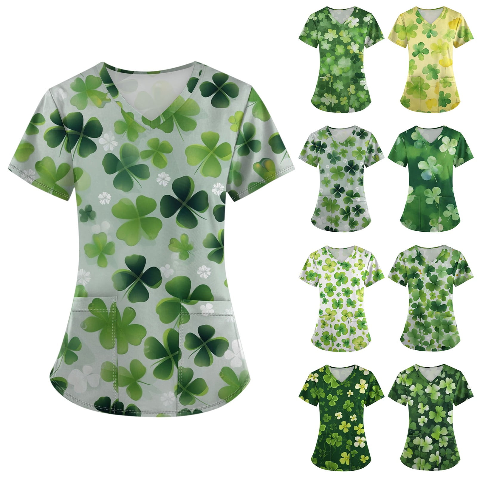 st patricks day scrub jacket