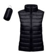 thumbnail image 1 of DBAIXID Women’s Packable Puffer Vest Sleeveless Lightweight Hooded Full Zip Warm Winter Puffy Vest Jacket Coat 2024 Black XL, 1 of 4