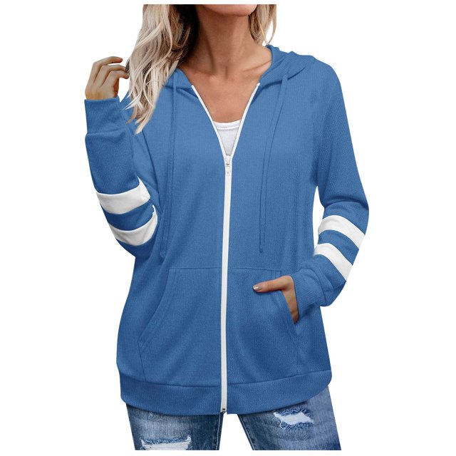 DBAIXID Women's Zip Up Hoodie Long Sleeve Hooded Sweatshirts With Pockets Jacket Coat for Women