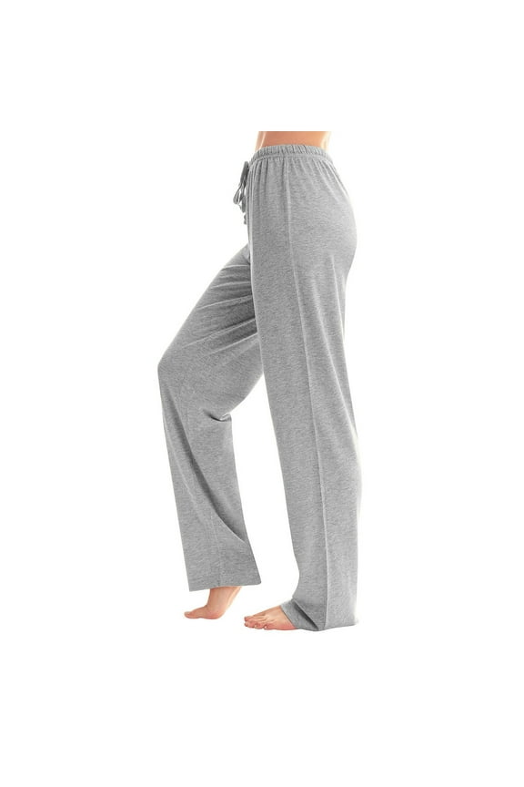 womens Pants, Lightweight Lounge, Comfortable Jersey Pants for Women, Gray 3XL