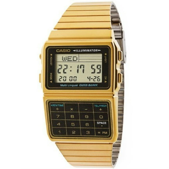 DBC611G-1D Gold & Black Digital Watch - Gold / One Size