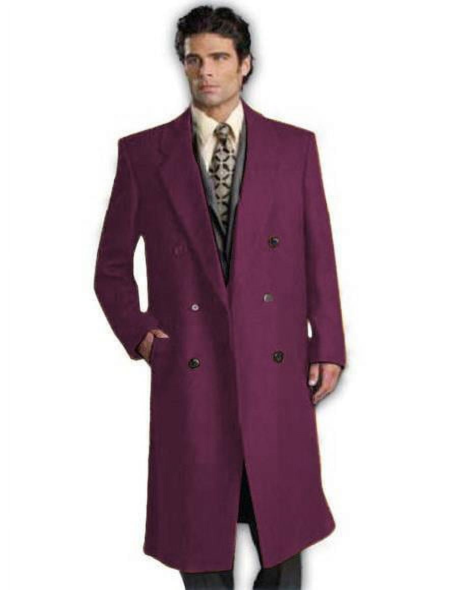 Men's Designer Men's Wool Peacoat Sale Wool Fabric double breasted Style Coat For men Dark Red main image 0