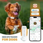 DBDD Dog GPS Tracker with Integrated Activity Monitoring - Universal Fit for Any Collar (White)