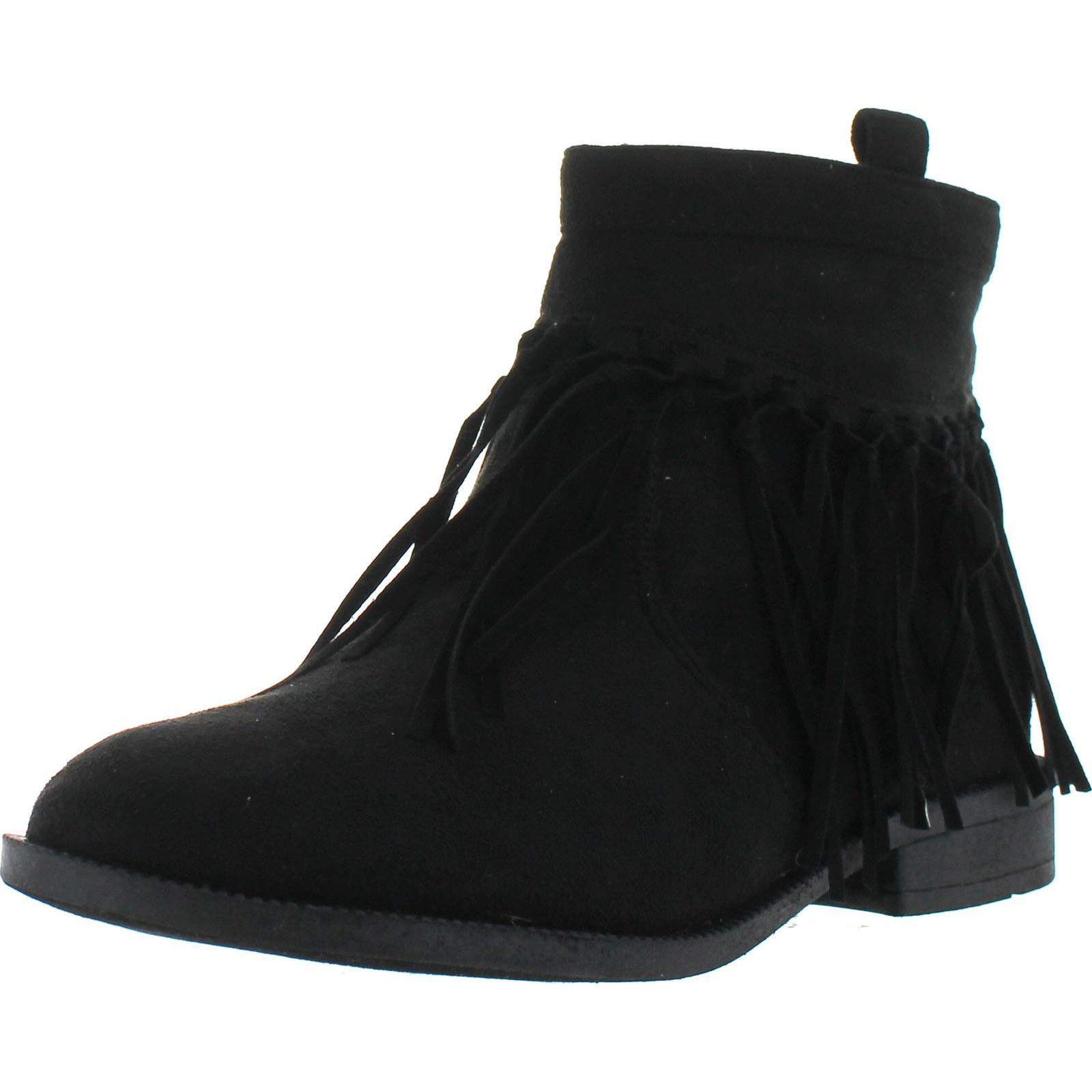 DBDK HANA-1 Women's Fringe Strappy Zipper Chunky Heel Bohemian