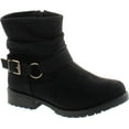 thumbnail image 1 of DBDK Lucy-13 Women's Distressed Side Zipper Lug Sole Flat Heel Ankle Booties, 1 of 4