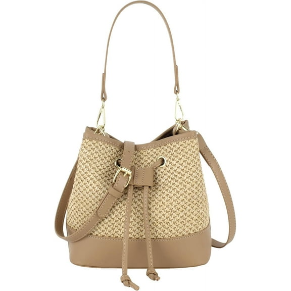 DBDlailai Handwoven Cotton Straw Shoulder Bag Crochet Tassel Beach Bohemian Purse for Women