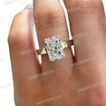 thumbnail image 1 of DBESTSTUDIOS 3.00 CT Radiant Cut Lab Grown Diamond Engagement Ring Yellow Gold Thick Band Solitaire Wedding Promise Gift for Her, 1 of 4
