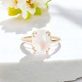 thumbnail image 1 of DBESTSTUDIOS 9x5 MM / Natural Moonstone Rainbow Moonstone Ring Gold Moonstone Ring Oval Moonstone Stacking Ring 14K Gold Filled Moonstone Ring For Her, 1 of 3