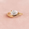 thumbnail image 1 of DBESTSTUDIOS Delicate 1.85 CT Elongated Pear Cut Moissanite Ring, Solid Yellow Gold Wedding Ring,Side Floating Basket, Curvy Band,Gift For Women, 1 of 3
