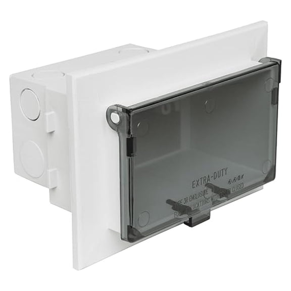 DBHB1C Textured UV Rated Plastic 1-Gang Recessed Non-Metallic Low Profile Box 7.186 Inch x 4.934 Inch x 5.16 Inch 22 Cubic-Inch In-Box